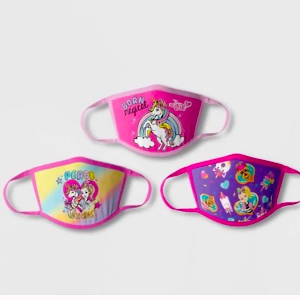 Kids Jojo Siwa Face Mask Pack Of 3